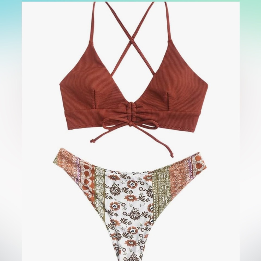 Zaful Multicolor Patterned Bikini - Picture 5 of 6